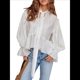 thumbnail image 1 of Blusa con Lazo Delantero para Mujer, Blusa Peplum, Blusa de Larga para Salir, Blusa de Vacaciones de Verano. L, 1 of 7