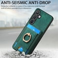 thumbnail image 2 of Dteck for Samsung Galaxy S22 Case, 2 in 1 Magnetic Wallet with Phone Grip, Compatible with MagSafe, Detachable Premium PU Leather Magnetic Case with Card Slots Ring Holder,Green, 2 of 9