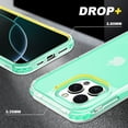 thumbnail image 5 of for iPhone 15 Clear Case, Transparent Hybrid Phone Case [Rugged PC Back & Silicone/TPU Bumper & Hard PC Front Frame] Non-Yellowing Slim 3-in-1 Protective Cover for iPhone 15, Mint, 5 of 7