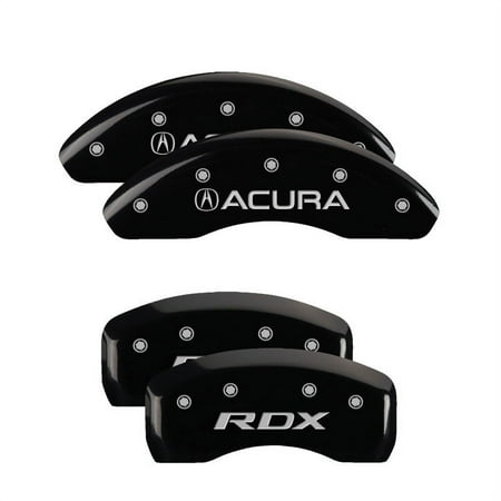 MGP 4 Caliper Covers Engraved Front & Rear MGP Black finish silver ch Fits select: 2012 ACURA MDX ADVANCE, 2010-2011 ACURA MDX TECHNOLOGY