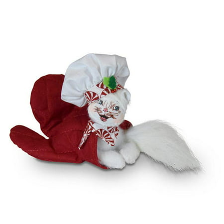 Annalee Dolls 2019 Christmas 4in Peppermint Chef Cat Plush New with