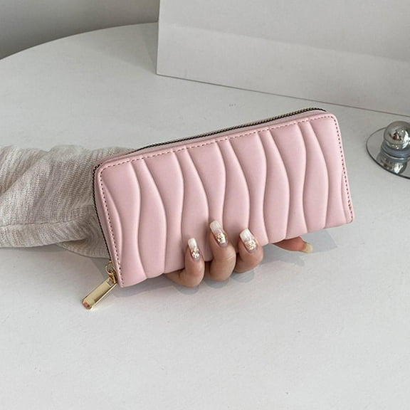 SSKFHGI Womens Long Style PU Zipper Wallet Handbag Multi Card Position Handbag 202