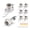 8, variant on Surface Mount Light Socket,E26 Medium Screw Porcelain Bulb Socket,Cleat Lamp Socket with Two Hole Flanged Mounting,Keyless Sockets with 6" Leads (2)