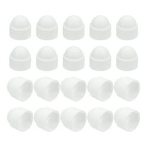 Uxcell Nut Protection Cap, 20Pcs M8x13x15mm - Plastic Hexagonal Screw Protection Cap, Dome Acorn Hex Head Bolt Covers (White)