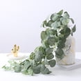 thumbnail image 3 of 1 Branch Artificial Rattan Flexible Vivid Weather-resistant Decorative Fake Eucalyptus Leaves Vine for Bouquet Filler Farmhouse Kitchen Hanging Planter Table Decor, 3 of 8