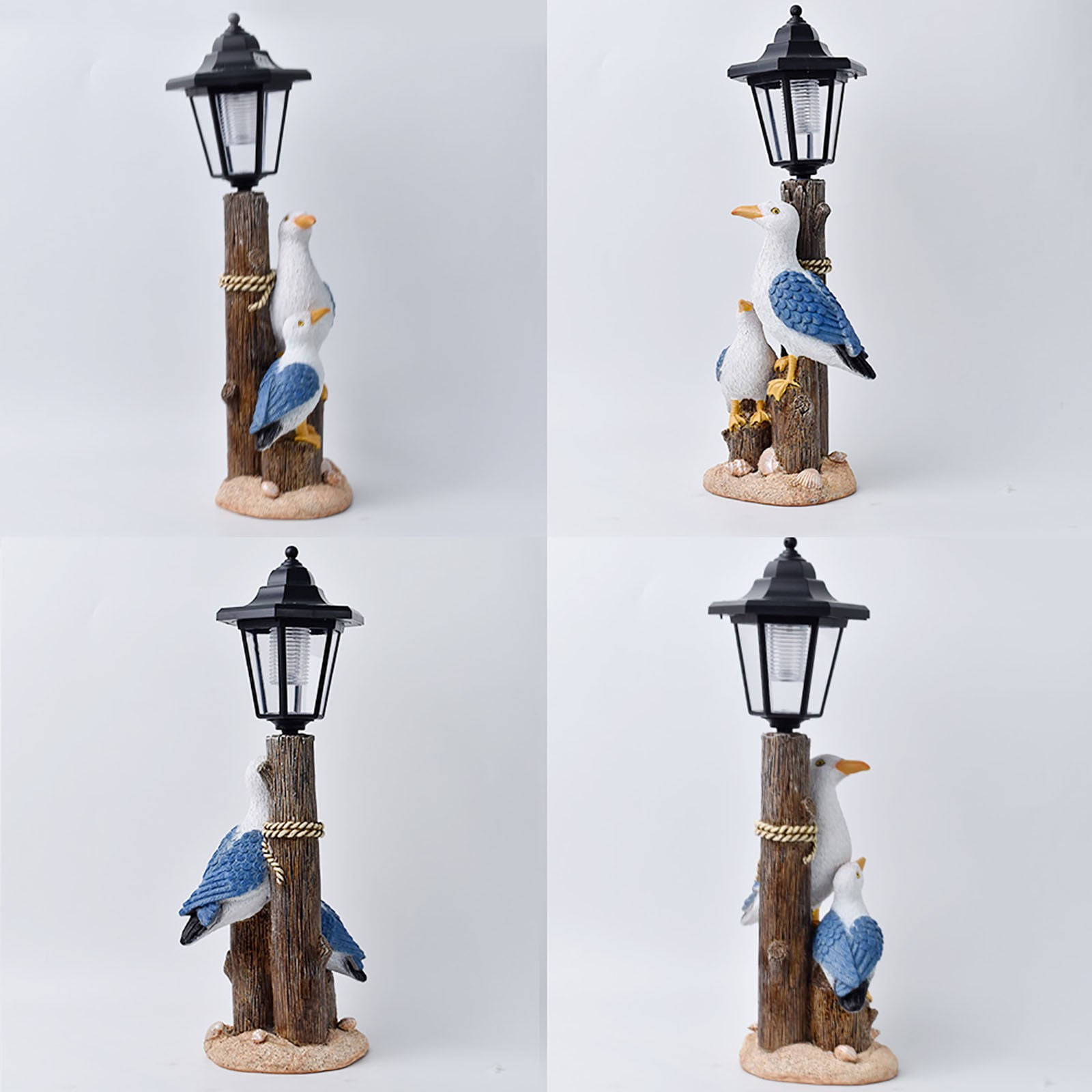 Pelican Garden Statue with Solar Lantern 16.5" Pelican Solar Light for Outside Decor Sculptures & Statues Lights for Lawn Decor Unique Ornament Women Mom Gift