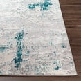 thumbnail image 3 of Lustro Teal 5'2" x 7' Modern Rectangle Area Rug, 3 of 5