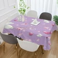 thumbnail image 5 of Easter Eggs Bunny Tablecloth Rectangle Colorful Table Cloth Large Square Table Cover for Dining Kitchen Party 54"x54" Decor Gift, 5 of 7