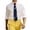 Navy, variant on Teen Boys Girls Decorative Necktie with Chain Pre-Tied Satin Necktie for Graduation Daily Wear