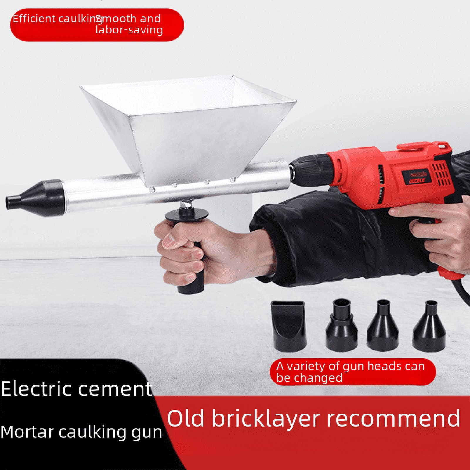 Pistola eléctrica de lechada de mortero, máquina portátil de calafateo de lechada de cemento con Pistola eléctrica de lechada de mortero, máquina portátil de calafateo de lechada de cemento con
