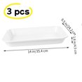 thumbnail image 2 of Topboutique White Plastic Tray,Rectangle Serving Tray,3 Pcs Stackable Storage Tray,Sand Tray,Art Trays for Kids,Fast Food Tray for Restaurant Home School,Sensory Tray for DIY Projects,Painting, 2 of 6