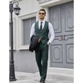 thumbnail image 4 of Men Suits Slim Fit 3 Piece Tuxedo Suit Set for Prom Fashion Blazer Vest Pant Set Champagne Size M, 4 of 10