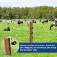 thumbnail image 3 of Electric Fence Polywire 660ft, with 50 Electric Fence Insulator and 1 Pcs Insulator Socket Tool, High Conductivity Weatherproof Rust Resistance 6 Steel Strands Electric F, 3 of 7