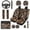 Deer Camo Forest, variant on XYZCANDO Deer Camo Forest 14 Pack Car Seat Covers Full Set Steering Wheel Cover Center Console Pad Seat Belt Pads Headrest Covers Cup Coasters for Most Cars SUVs Sedans