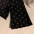 thumbnail image 5 of Girls Polka Dots Flare Pants Spring Summer Bow Elastic High Waist Wide Leg Bell Bottom Sweatpants with Ruffle Hem Kids, 5 of 5
