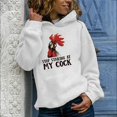 thumbnail image 2 of Sudadera de manga larga con estampado de pavo con capucha para mujer, blusa informal, Tops Pompotops  gfhjh7510, 2 of 5