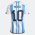 thumbnail image 1 of Copa Mundial de la Fifa Qatar 2022 Argentina Local Camiseta No. 10 Lionel Messi Jersey-S- BmatwkZeng Bmatwe Jersey, 1 of 4