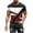 Brown, variant on YUNAFFT Men Casual Round Neck Geometry Printing Pullover Short Sleeves T Shirt Contrast Color Blouse St. Parik's Day