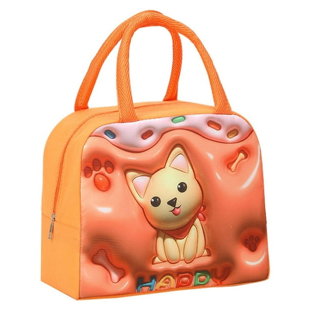 Cute Pet Bento Bag For Children With Rice Portable Freshness Preservation Ice Pack Aluminum Foil Thickened Insulation Bag