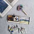 thumbnail image 4 of 2X de Acuarela Portátil, de Cuaderno de Bocetos de 15 Colores, Caja de de Madera, de Pintura de Viaje (Sin Colores), 4 of 5