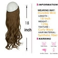 thumbnail image 2 of Blonde Invisible Wire in Hair Extensions Curly Long Synthetic Hairpieces for Women Blonde Hair Piece 20 Inch 4.2 Oz Invisible Headband Wire Fish Line Hidden Extensions, 2 of 8