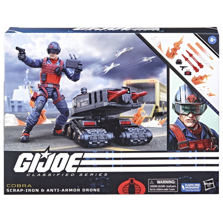 G.I. Joe, Action Figure, Scrap-Iron & Anti-Armor Drone, 6 inch