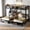 Twin over Twin over Twin, Black, variant on Bellemave Metal Triple Bunk Bed with Desk, Twin over Twin over Twin Bunk Bed with Storage Shelves & Stairs, Bunk Bed for 3, Space-Saving 3 Beds Bunk Frame with Guardrails & Ladder, Black