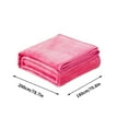 thumbnail image 3 of Summer Savings! Boovnll Throw Blanket, 71x79" Super Soft Warm Thicken Solid Color Flannel Blankets, Machine Washable Microfiber for Indoor Bedroom, Couch, Sofa, Floor, Camping, Blanket, 3 of 3