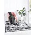 thumbnail image 2 of Unique Loom 3141428 8 x 8 ft. Salle Garnier Sofia Square Rug, Black, 2 of 5