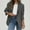 *Gray, variant on ClodeEU Women's Solid Color Business Coats,Linen Blaze Casual Open Front Lightweight Jackets ,Slim Fit Jackets with Pockets Half Lining Gray,Womens Plus L