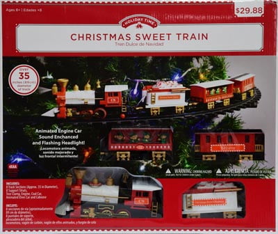 christmas tree train walmart