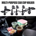 thumbnail image 3 of Soumake Car Cup Holder Expander Tray 360-Degree Rotation Anti-Shake Universal Easy to Install Car Food Tray Mobile Phone Holder, 3 of 8