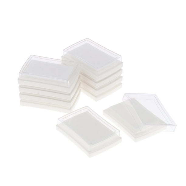 Blank Ink Pads, Empty Stamp Pads No Color for Rubber Stamps Paper