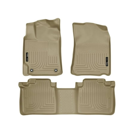 Husky Liners 98903 Weatherbeater Floor Mats Fit 2012-2017 Toyota Camry - Front/2nd Seat - Tan