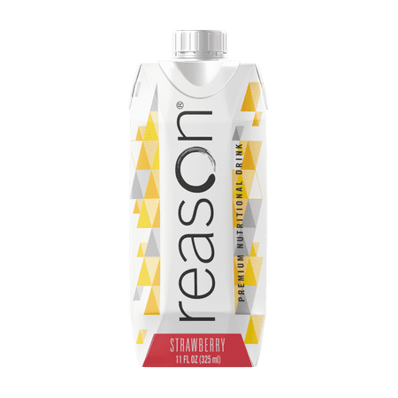 Reason High Calorie Nutrition Beverage, NSF Contents Certified, Strawberry, 12 Pack, 11 fl oz