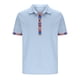 thumbnail image 5 of Blusa y camisa de manga corta con cuello vuelto para hombre, informal, de verano, de poliéster, con cuello vuelto y retazos., 5 of 6