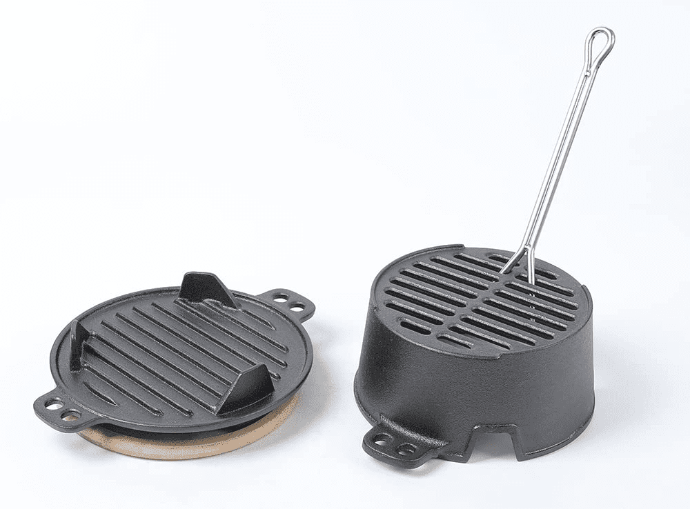HAWOK Pre-seasoned Hibachi Grill, Charcoal Grill for Outdoor Camping BBQ Cooking………