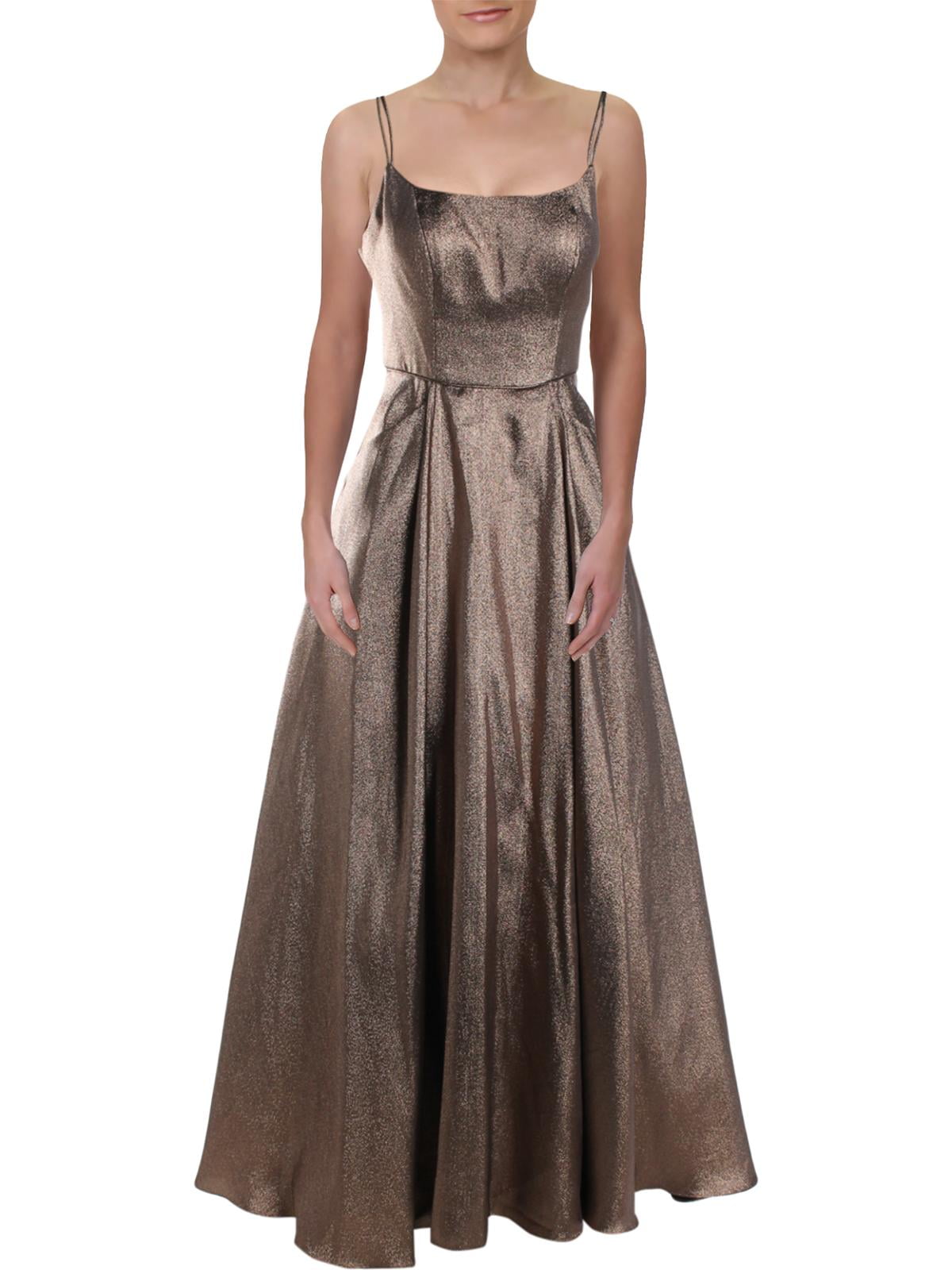 metallic ball gown