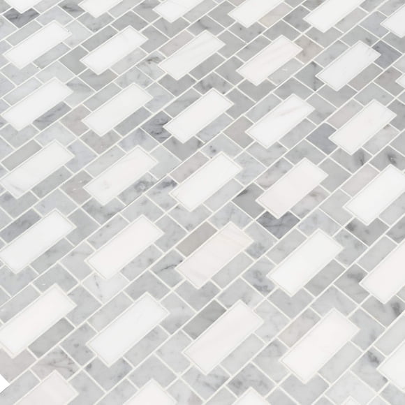 Mosaico de Mármol Pulido MSI Bianco Dolomite Lynx