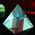 thumbnail image 3 of Crystal Pyramid Prism Clear K9 Cristal artificial Cuadrangular Pisapapeles Óptica Experimento científico de bricolaje, construcción sólida, y Soledad Pirámide cuadrangular, 3 of 8