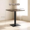 thumbnail image 3 of HOMCOM Dining Table Square Kitchen Table w/ Steel Base, Walnut Wood Grain, 3 of 10