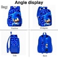 thumbnail image 4 of Mochila Sonic Conjunto De Tres Piezas De Dibujos Animados Anime Para Niños Bolsa Escolar Bolso De Mano Estuche Para Lápices Niñas, 4 of 4