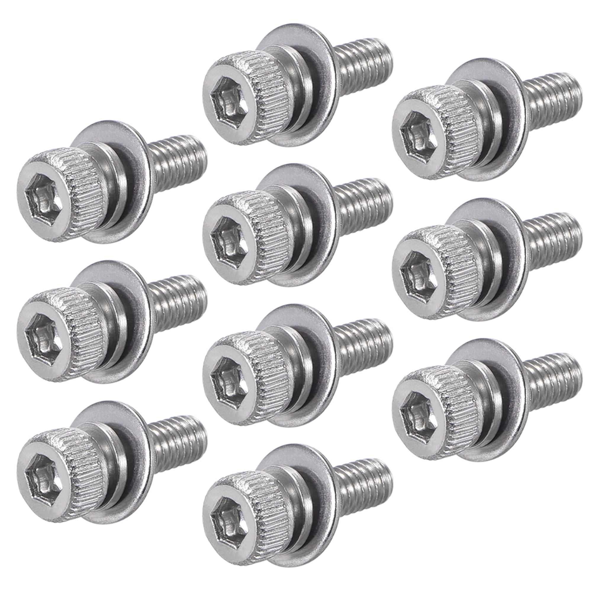 M2.5x6mm Stainless Steel Hex Socket Head Cap Screws Bolts Combine with