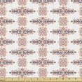 thumbnail image 1 of Folk Fabric by the Yard, Simplistic Bohemian Motif with Abstract Shapes and Leaves Triangles, Upholstery Fabric for Dining Chairs Home Decor Accents, Burnt Sienna Multicolor by Ambesonne, 1 of 5