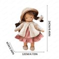 thumbnail image 3 of TUTUnaumb Muñeca Waldorf navideña de punto, muñeca de peluche, muñeca de esmalte para bebé con lazo, juguete de peluche para niña, regalo de cumpleaños de Navidad para niños, decoración navideña,, 3 of 5