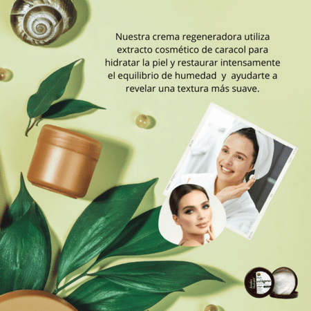 Andes Nature Caracol Cosmetic Snail Extract Cream, Facial Moisturizer, All Skin Types, 5.1 fl oz