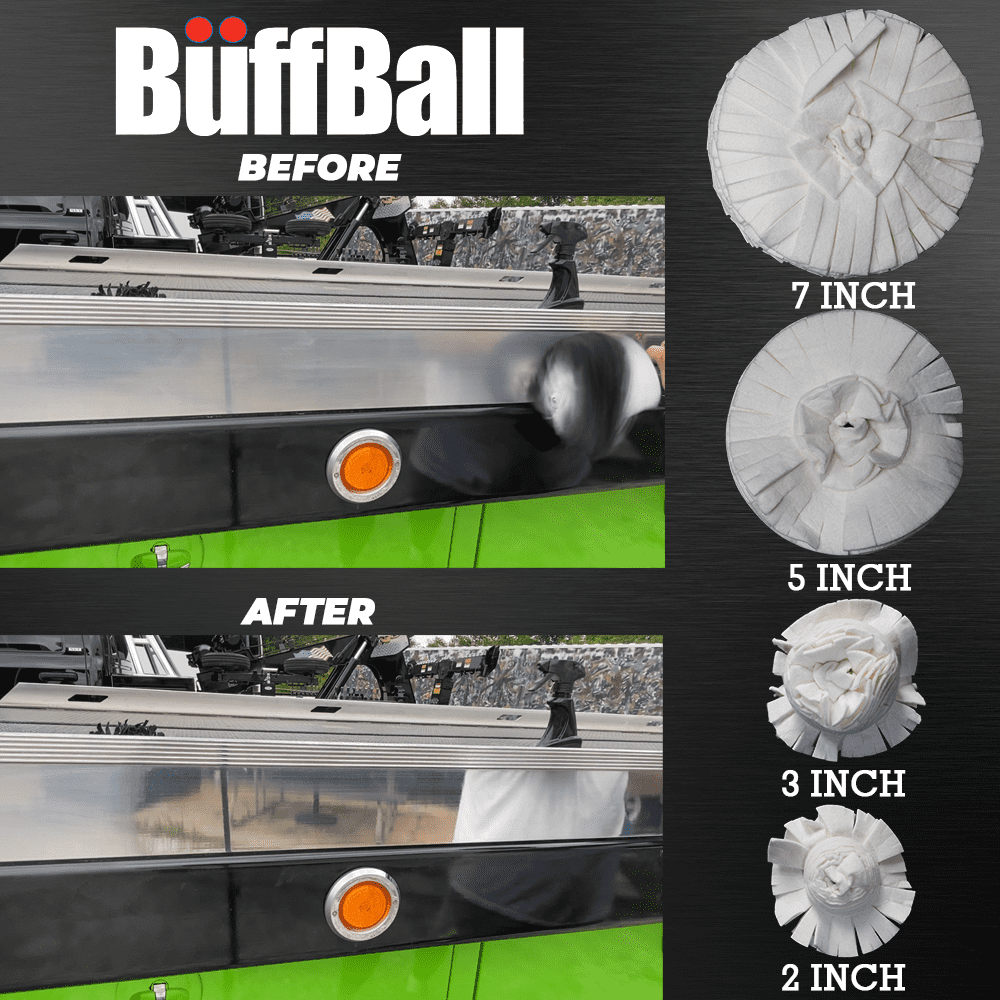Flitz Buffer Grinder Polisher Buffing Ball Pads Combo Pack, Buffing Pads for Drill, Body Repair Polishing