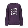 thumbnail image 5 of FDGIU ‌‌‌‌Women's Valentine's Day Sweatshirt, Love Heart Print Long Sleeve Crewneck Pullover for Casual Wear & Gift Giving, 5 of 5
