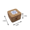thumbnail image 2 of Autumn Rattan Woven Round Coffee Table Sundries Remote Control Modern Desktop Decorations Finishing with Lid Storage Box, 2 of 8