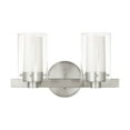 thumbnail image 2 of Livex Lighting Manhattan 2 Bath Light in Brushed Nickel, 2 of 11